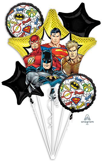 Justice League Balloon Bouquet - 18" Foil - Image 1