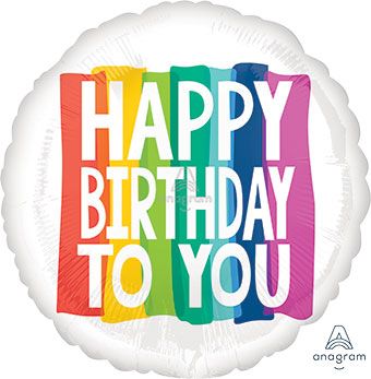 Rainbow Birthday Balloon - 3-Pack - Image 1
