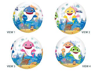 Baby Shark Balloons - 3-Pack - Image 1