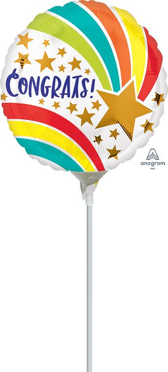 Congrats Shooting Star Balloons - 5-Pack - Image 1