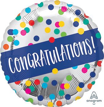 Congratulations Balloon - 5-Pack - Image 1