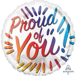 Proud Of You Rainbow Letters Balloon 18 Inch Foil - Image 1