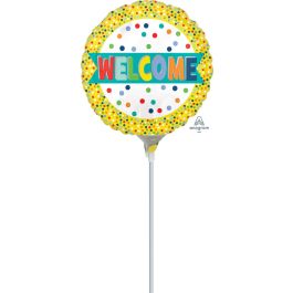 9 Inch Welcome Lots of Dots Foil Balloon - 5-Pack - Image 1