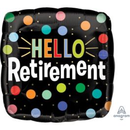 Hello Retirement Foil Balloons - Celebration Decor - Image 1