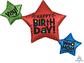Star Balloons - 3-Pack Birthday Celebration - Image 1