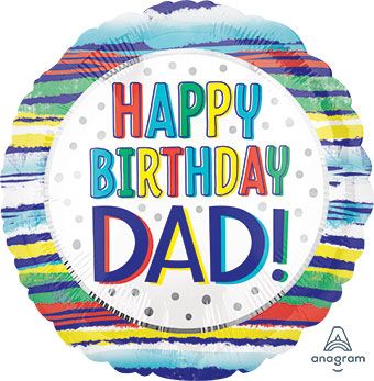 Happy Birthday Dad Balloon - 5-Pack - Image 1