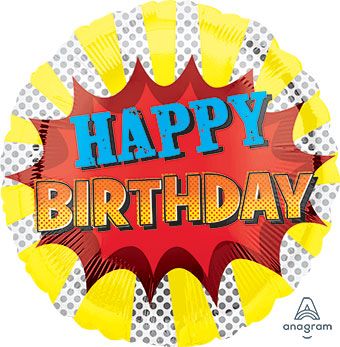 Super Hero Birthday Balloon - 5-Pack - Image 1