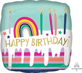 Frosted Striped Cake Balloon - 5-Pack - Image 1