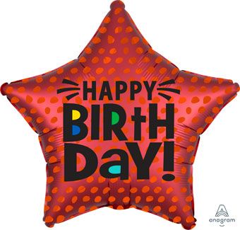 Happy Birthday Star Balloon - 5-Pack - Image 1