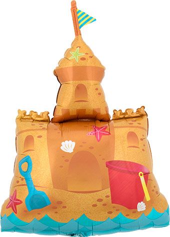 Sandcastle Balloon 3-Pack - 30 Inch Foil - Image 1