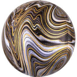Black Marble Orbz Balloon 16 Inch - 3-Pack - Image 1