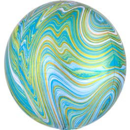 Blue Green Marble ORBZ Balloon 16 Inch - Image 1