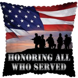 HONORING ALL WHO SERVED Foil Balloon 17-21" - 5-Pack - Image 1
