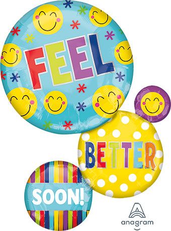 Feel Better Soon Balloons - 3-Pack - Image 1