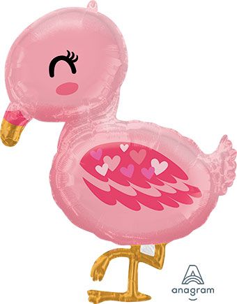 Pink Flamingo Balloon - 3-Pack - Image 1