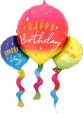 Happy Birthday Balloons - 3-Pack - Image 1