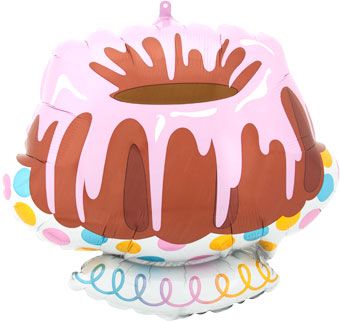 Bundt Cake Balloon 5-Pack - Birthday Party - Image 1
