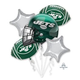 New York Jets Football Bouquet Foil Balloons Party Decor - Image 1