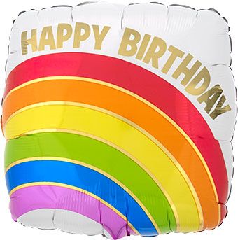 Rainbow Birthday Balloon - 5-Pack - Image 1