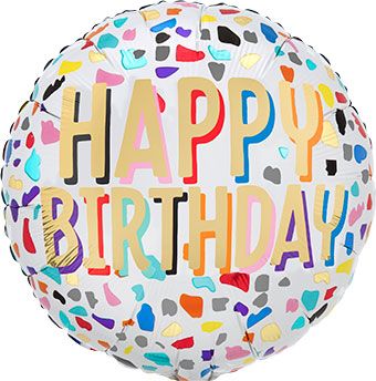 Happy Birthday Confetti Balloon - 5-Pack - Image 1
