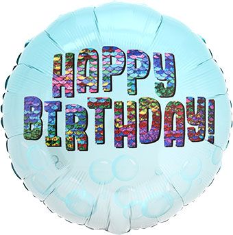 Rainbow Sequins Birthday Balloon - 5-Pack - Image 1