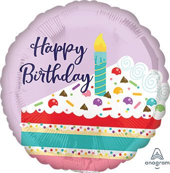 Happy Birthday Cake Balloon - 5-Pack - Image 1