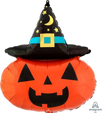 Witchy Pumpkin Balloon - 3-Pack - Image 1
