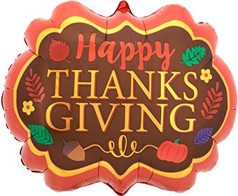 Thanksgiving Balloon 3-Pack - 25" Foil - Image 1