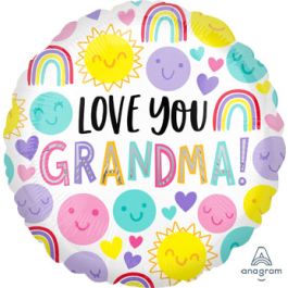 Love You Grandma Foil Balloon 18 Inch - Image 1