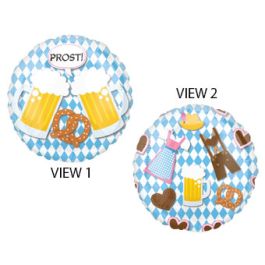 Blue Oktoberfest Beer Balloon 18 Inch Foil - Image 1
