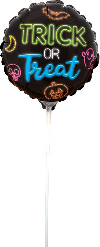 Neon Trick or Treat Balloons - 5-Pack - Image 1