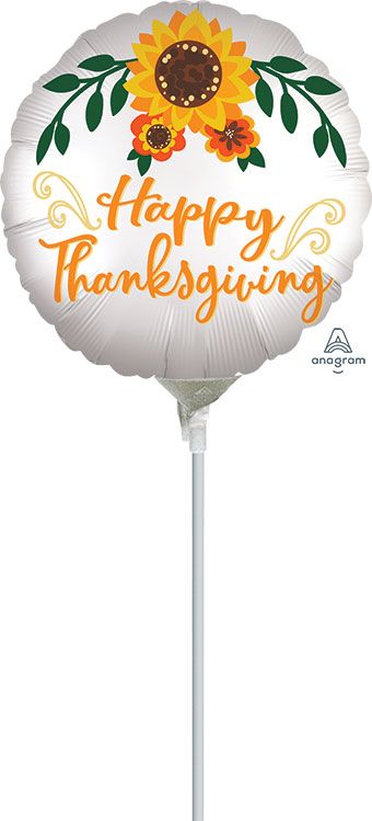 Thanksgiving Floral Balloons - 5-Pack - Image 1