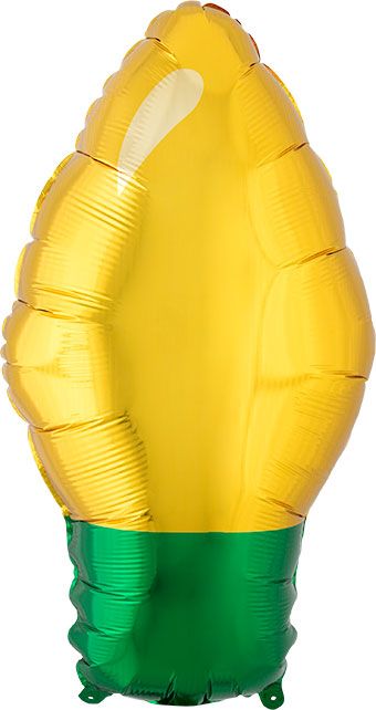 Gold Christmas Light Bulb Balloons - 5-Pack - Image 1