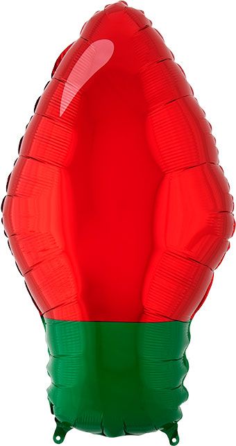 Red Christmas Light Bulb Balloons - 5-Pack - Image 1