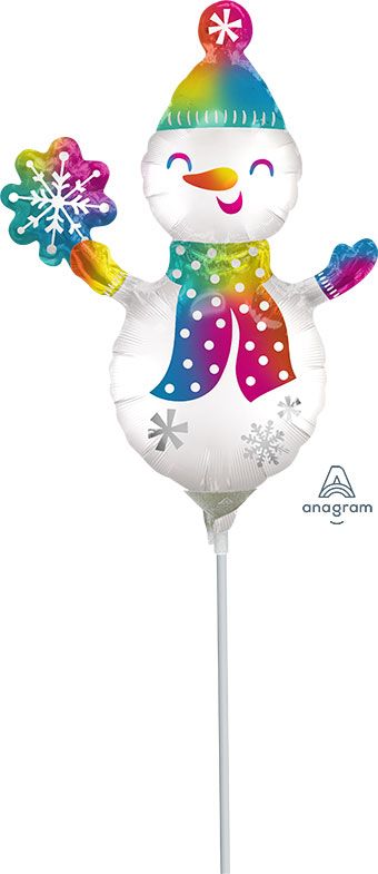 Rainbow Snowman Balloon - 5-Pack - Image 1
