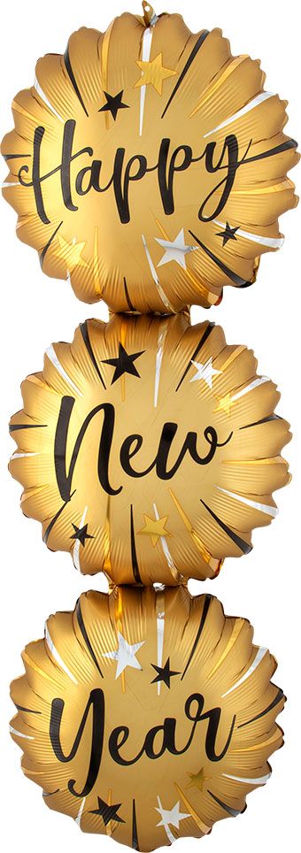 Happy New Year Balloons - 3-Pack - Image 1