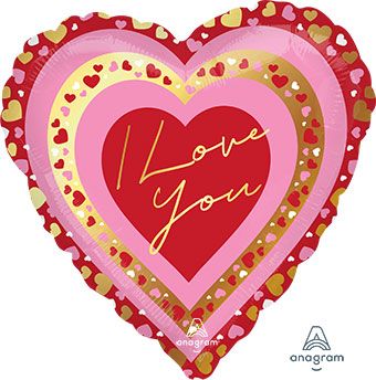 I Love You Heart Balloons - 5-Pack - Image 1