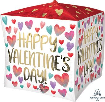 Valentine's Day Cube Balloons - 3-Pack - Image 1