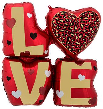 Love Animal Print Balloons - 3-Pack - Image 1