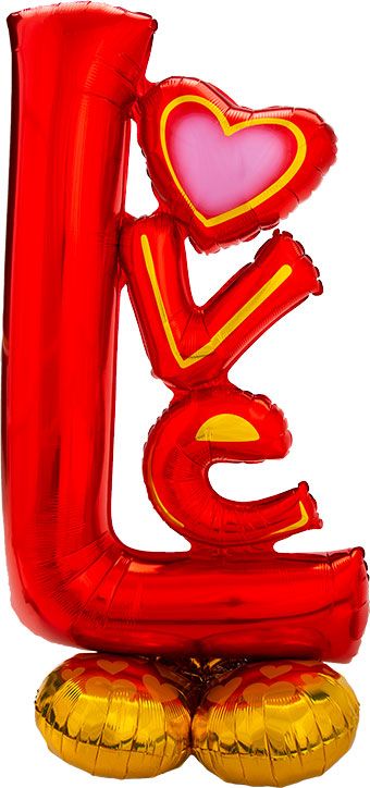Big Red Love Balloon 58" Foil - Party Decoration - Image 1
