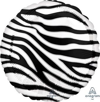 Zebra Print Balloons - 5-Pack - Image 1