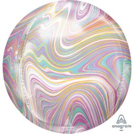 Pastel Marble ORBZ Balloon 16 Inch Foil - Decorative Package - Image 1
