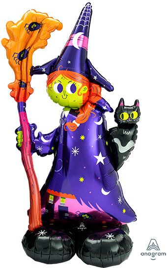 Witch Balloon 55" Foil - Halloween Party - Image 1