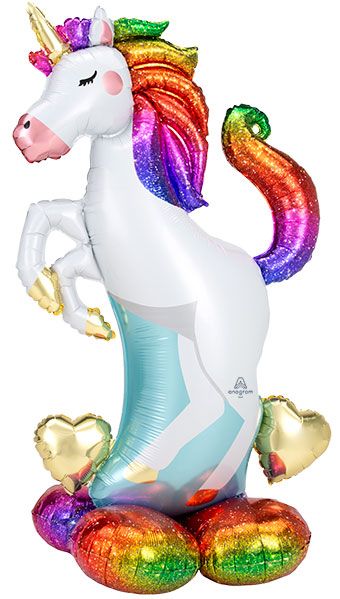 Unicorn Balloon 55 Inch Foil - Rainbow Party - Image 1