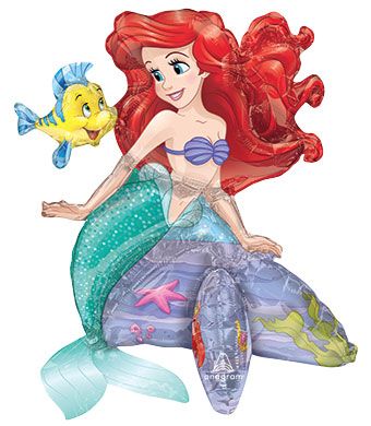 Ariel Balloon 3-Pack - Little Mermaid Foil Party Decor - Image 1