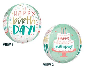 Happy Birthday Cake Balloon - 3-Pack - Image 1