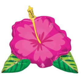 Tropical Hibiscus Balloon 27 Inch Large Shape Foil - Image 1