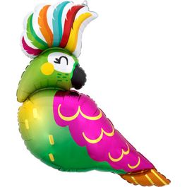 Tropical Parrot Foil Balloon 31 Inch Large Shape Decoration - Image 1
