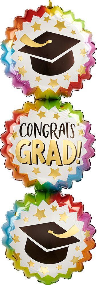 Graduation Balloon 3-Pack - 38" Foil Party Decor - Image 1