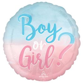 Boy or Girl Gender Reveal Foil Balloon 18 Inch - Image 1
